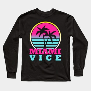 Miami Vice Beach sunset Long Sleeve T-Shirt